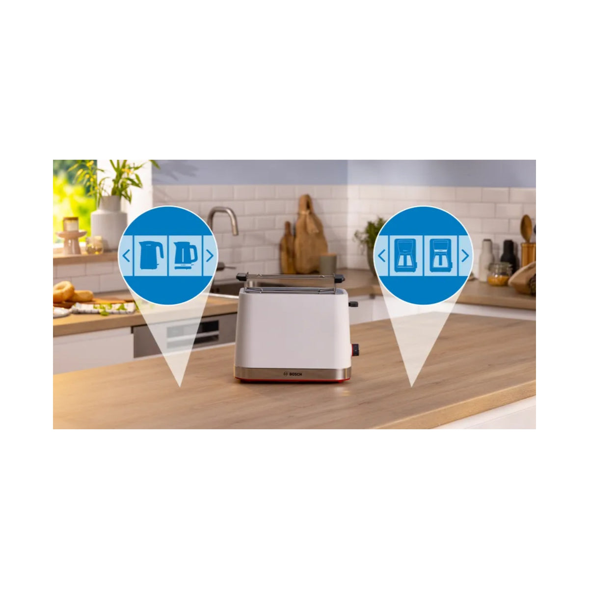 Bosch 2-slice Compact toaster White TAT4M221