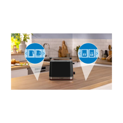 Bosch 2-slice Compact toaster Black TAT4M223