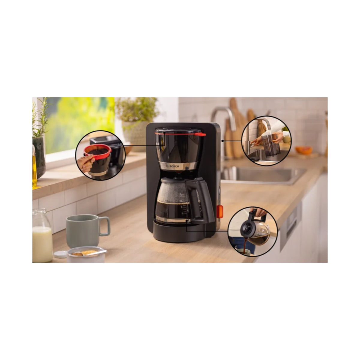 Bosch Coffee maker Black TKA4M233