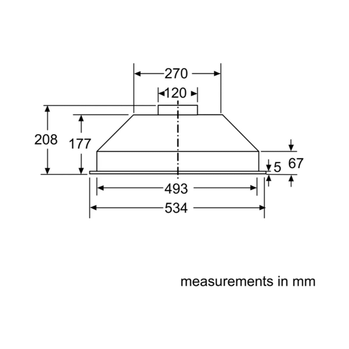 Siemens iQ100 60cm canopy extractor LB53NAA30