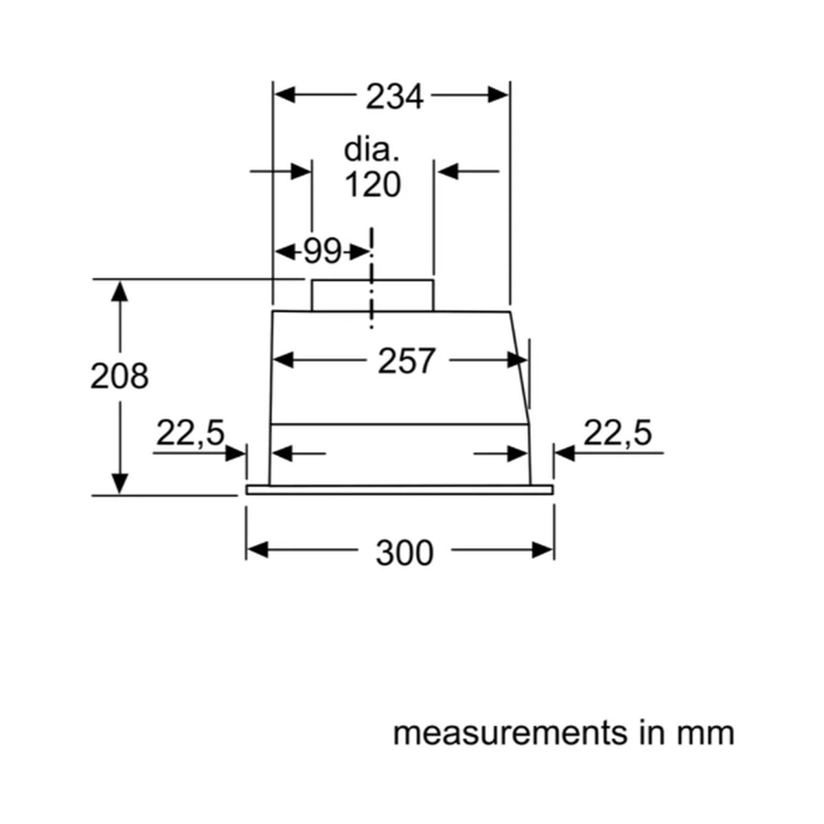 Siemens iQ100 60cm canopy extractor LB53NAA30