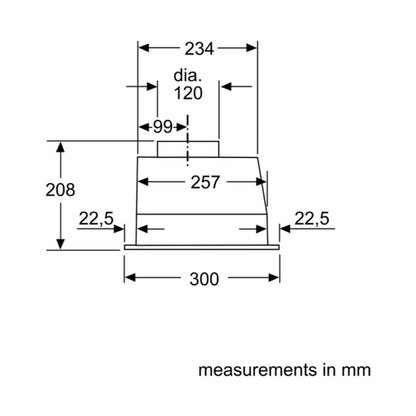Siemens iQ100 60cm canopy extractor LB53NAA30