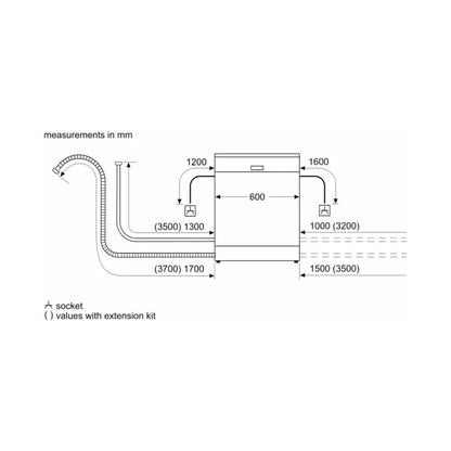 Bosch 12 Place White Dishwasher SMS24AW01Z
