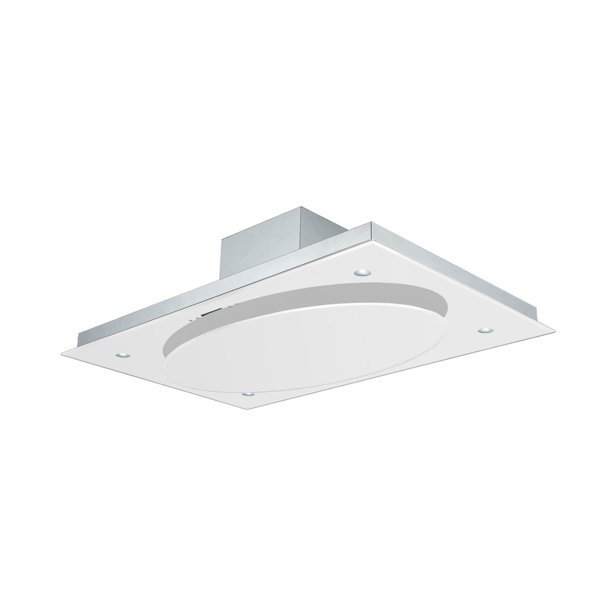 Falco 110CM Ceiling Extractor White Glass FAL-100-38WH