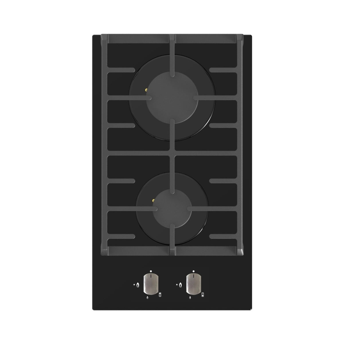 Falco 30CM Gas Hob Black Glass FAL-BGH-30