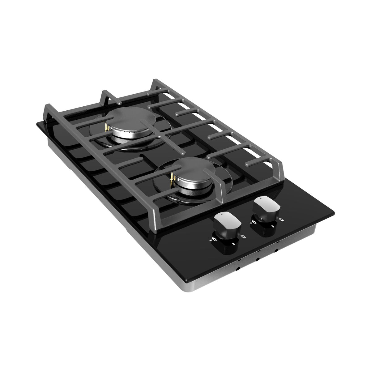 Falco 30CM Gas Hob Black Glass FAL-BGH-30