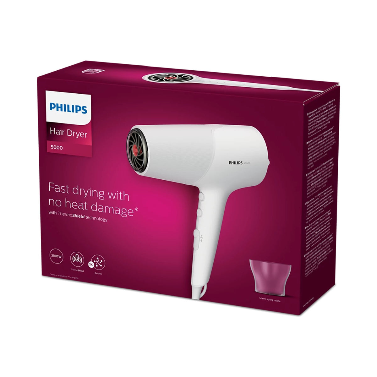 Philips 5000 Series 2100w Hair Dryer BHD500/00