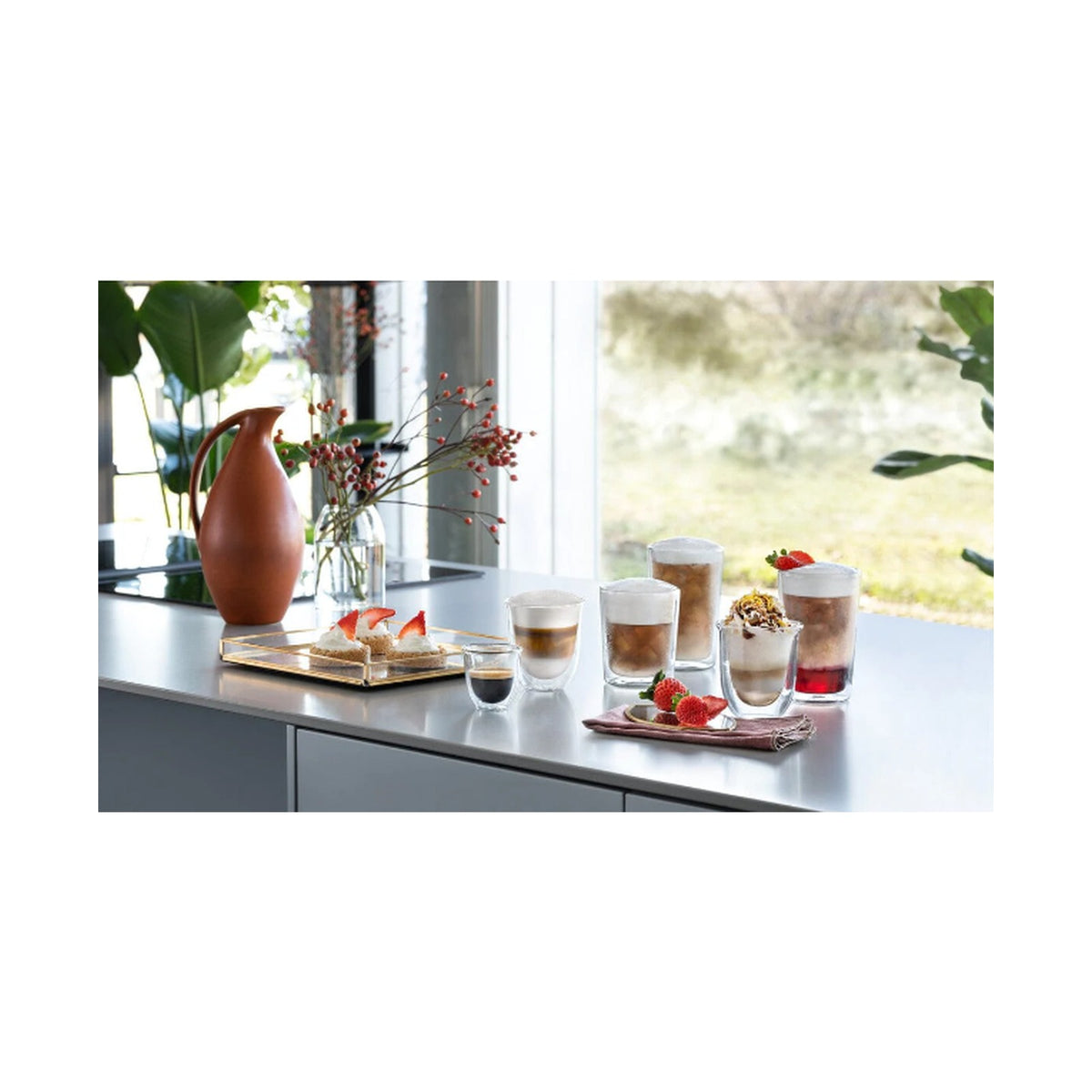 DeLonghi  Hot & Cold Coffee Glasses Collection Set of 6 - DLSC326