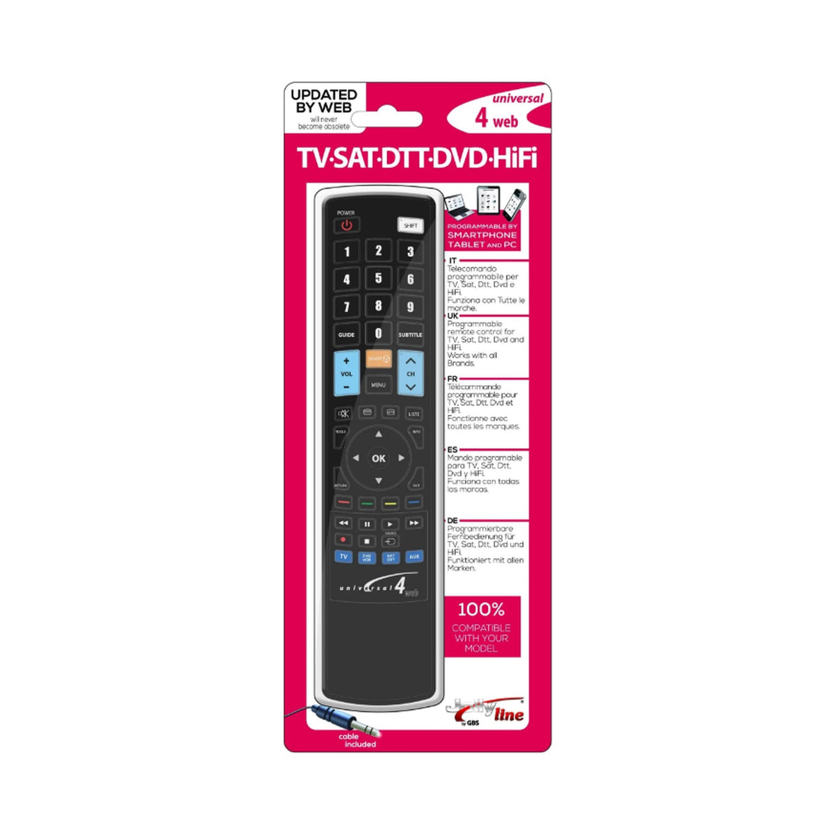 Universal 4 Web Programmable Remote