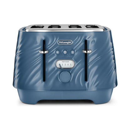 DeLonghi Ballerina Seta : 4 Slice Toaster - Silk Blue CTDS4003.BL