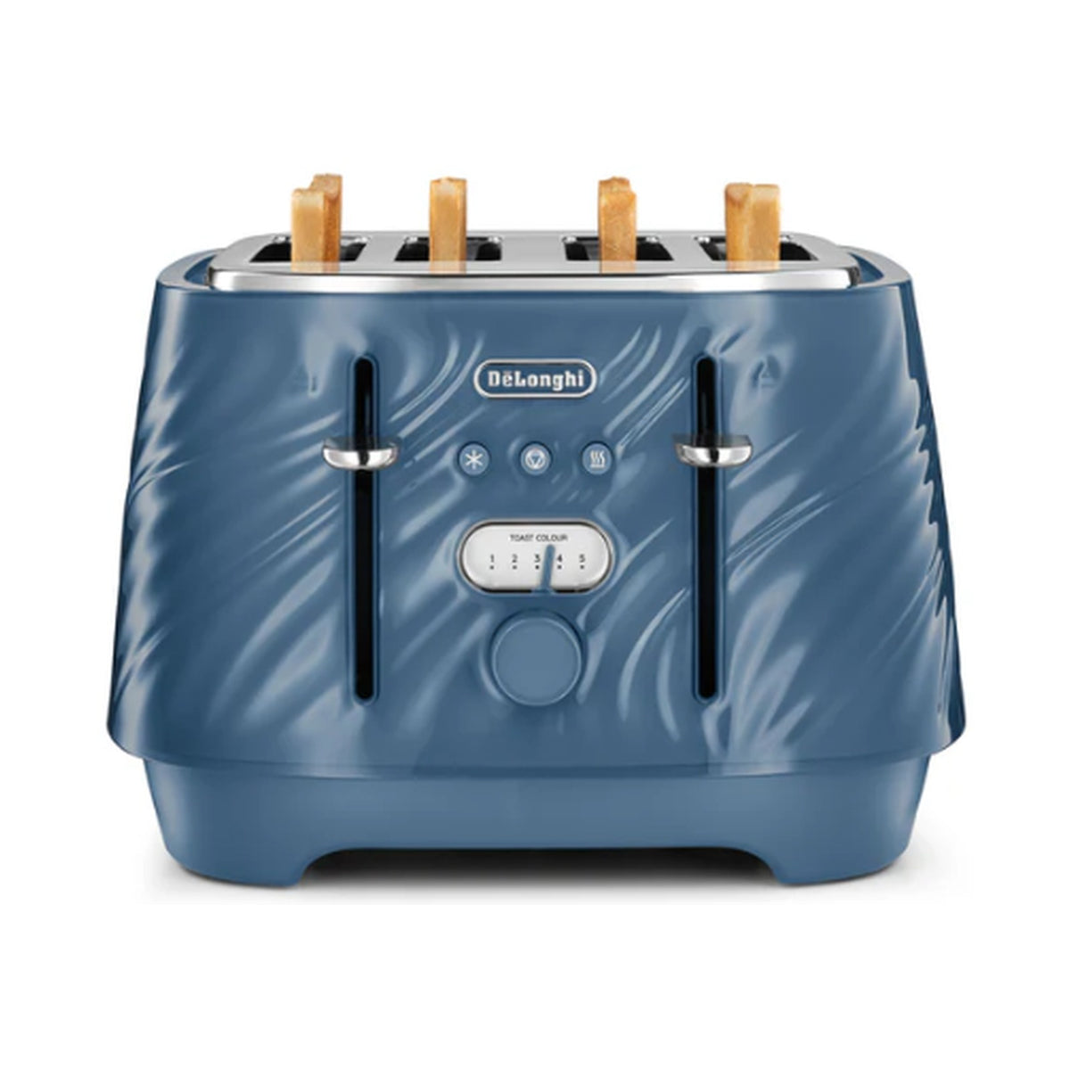 DeLonghi Ballerina Seta : 4 Slice Toaster - Silk Blue CTDS4003.BL