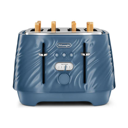 DeLonghi Ballerina Seta : 4 Slice Toaster - Silk Blue CTDS4003.BL
