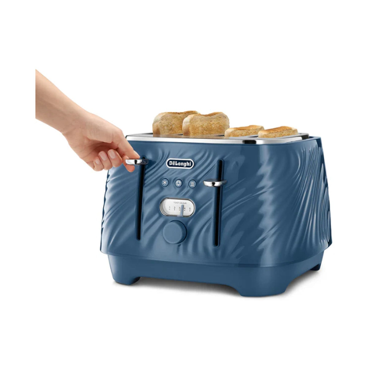 DeLonghi Ballerina Seta : 4 Slice Toaster - Silk Blue CTDS4003.BL