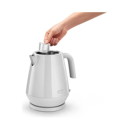DeLonghi Eclettica Electric Kettle: White KBY2001.W 1.7L