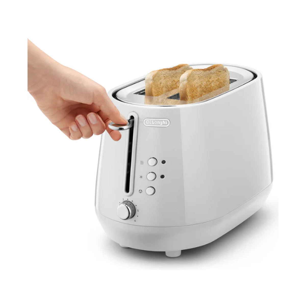 DeLonghi Eclettica 2 Slice Electric Toaster: White CTY2103.W
