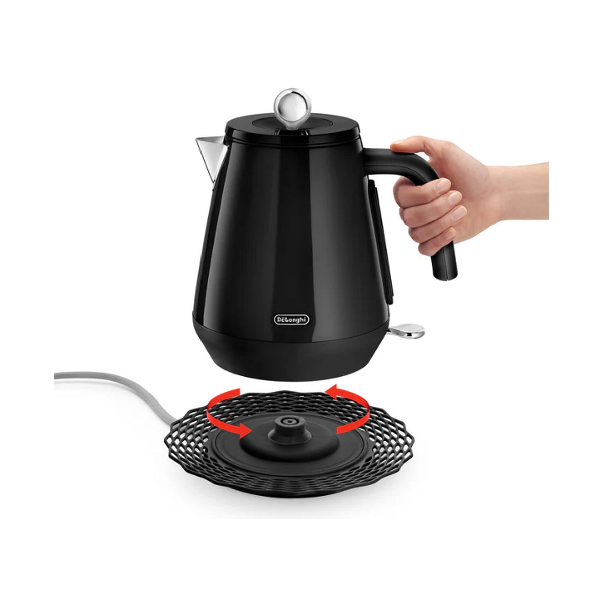 DeLonghi Eclettica Electric Kettle: Black KBY2001.BK 1.7L