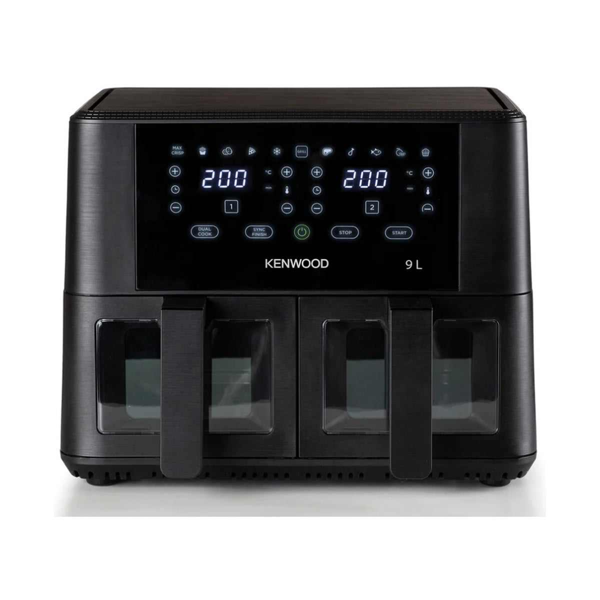 Kenwood Air Fryer 4.5L + 4.5L = 9L Dual Basket - With Window HFG95.000BK