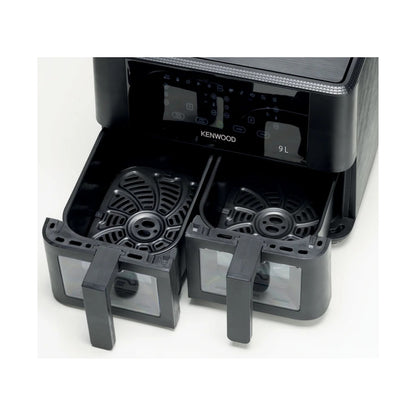 Kenwood Air Fryer 4.5L + 4.5L = 9L Dual Basket - With Window HFG95.000BK