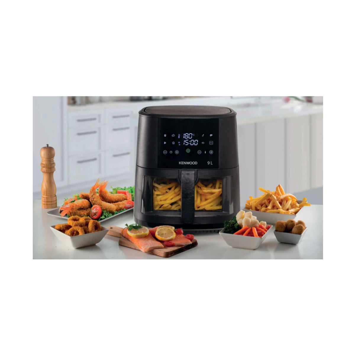 Kenwood Air Fryer 9L Single Basket - With Window HFG92.000BK