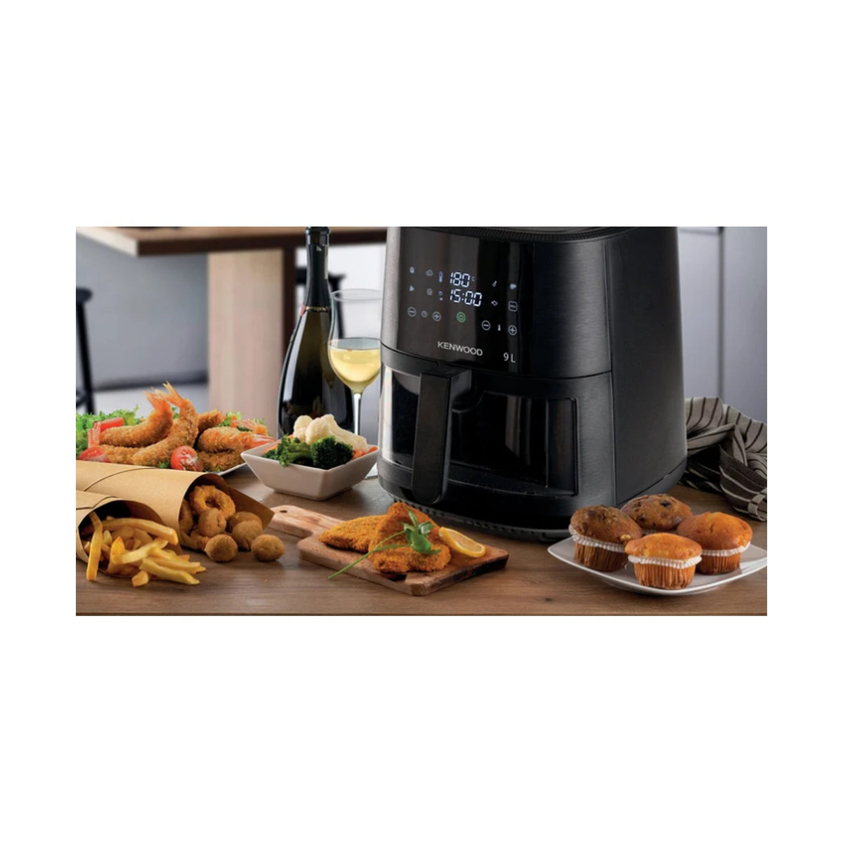 Kenwood Air Fryer 9L Single Basket - With Window HFG92.000BK