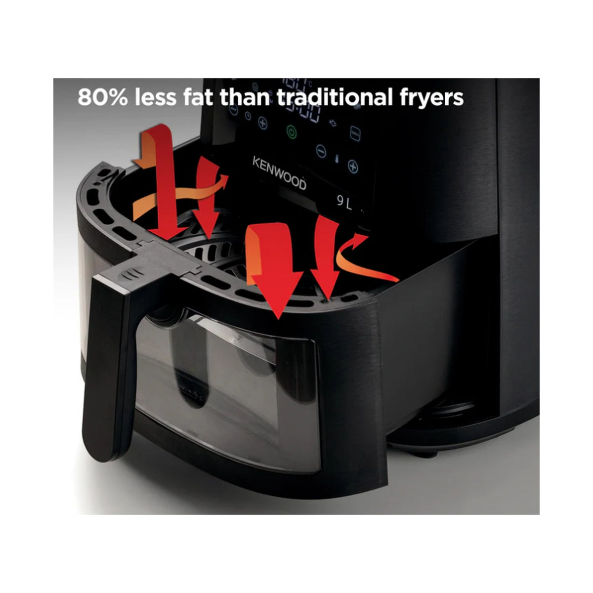Kenwood Air Fryer 9L Single Basket - With Window HFG92.000BK