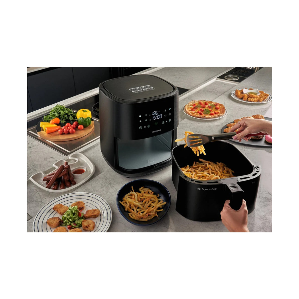 Kenwood Air Fryer 9L Single Basket - Without Window HFP92.000BK