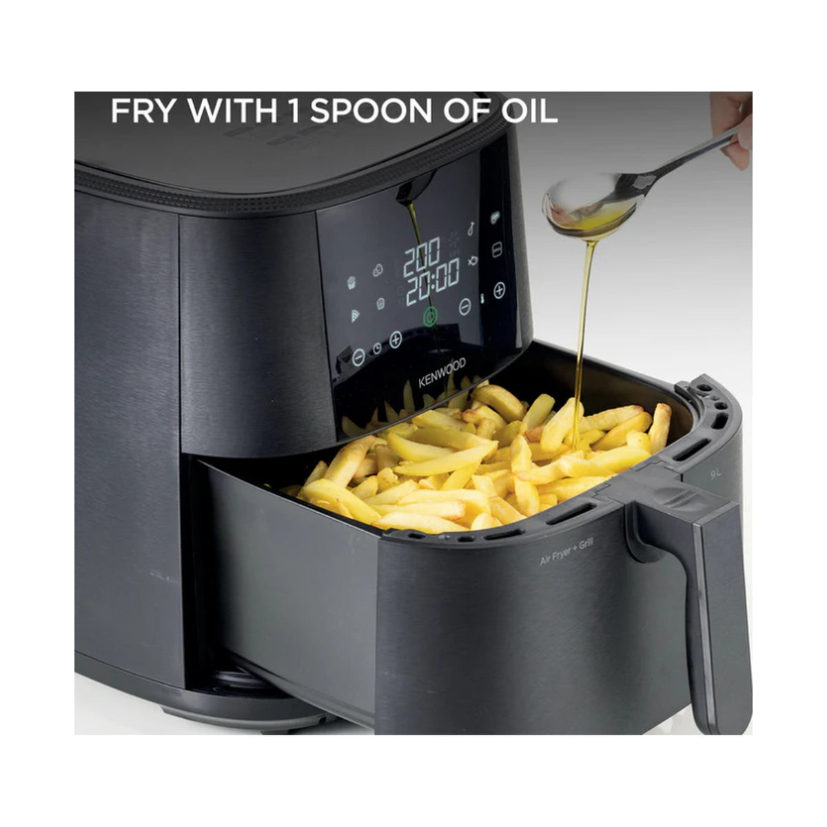 Kenwood Air Fryer 9L Single Basket - Without Window HFP92.000BK