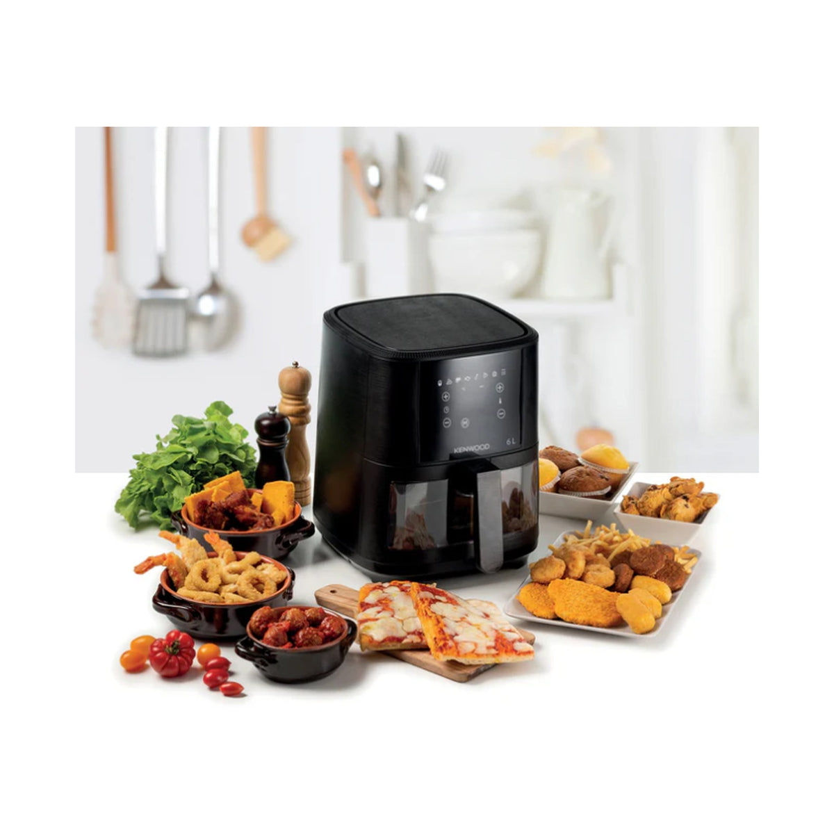 Kenwood Air Fryer 6L Single Basket - With Window HFG60.000BK