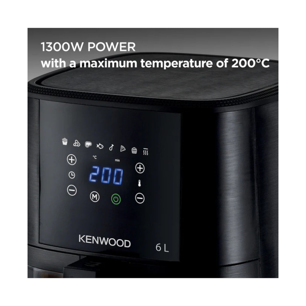 Kenwood Air Fryer 6L Single Basket - With Window HFG60.000BK