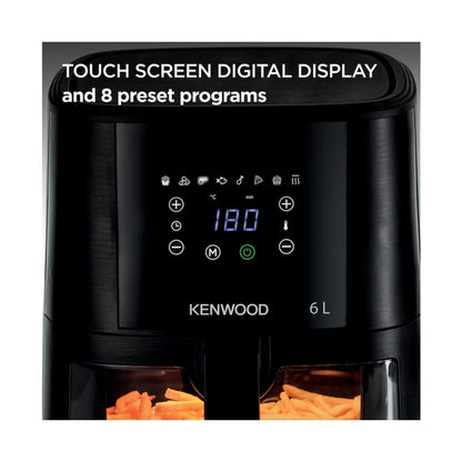 Kenwood Air Fryer 6L Single Basket - With Window HFG60.000BK