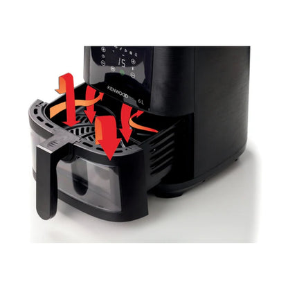 Kenwood Air Fryer 6L Single Basket - With Window HFG60.000BK