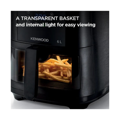 Kenwood Air Fryer 6L Single Basket - With Window HFG60.000BK
