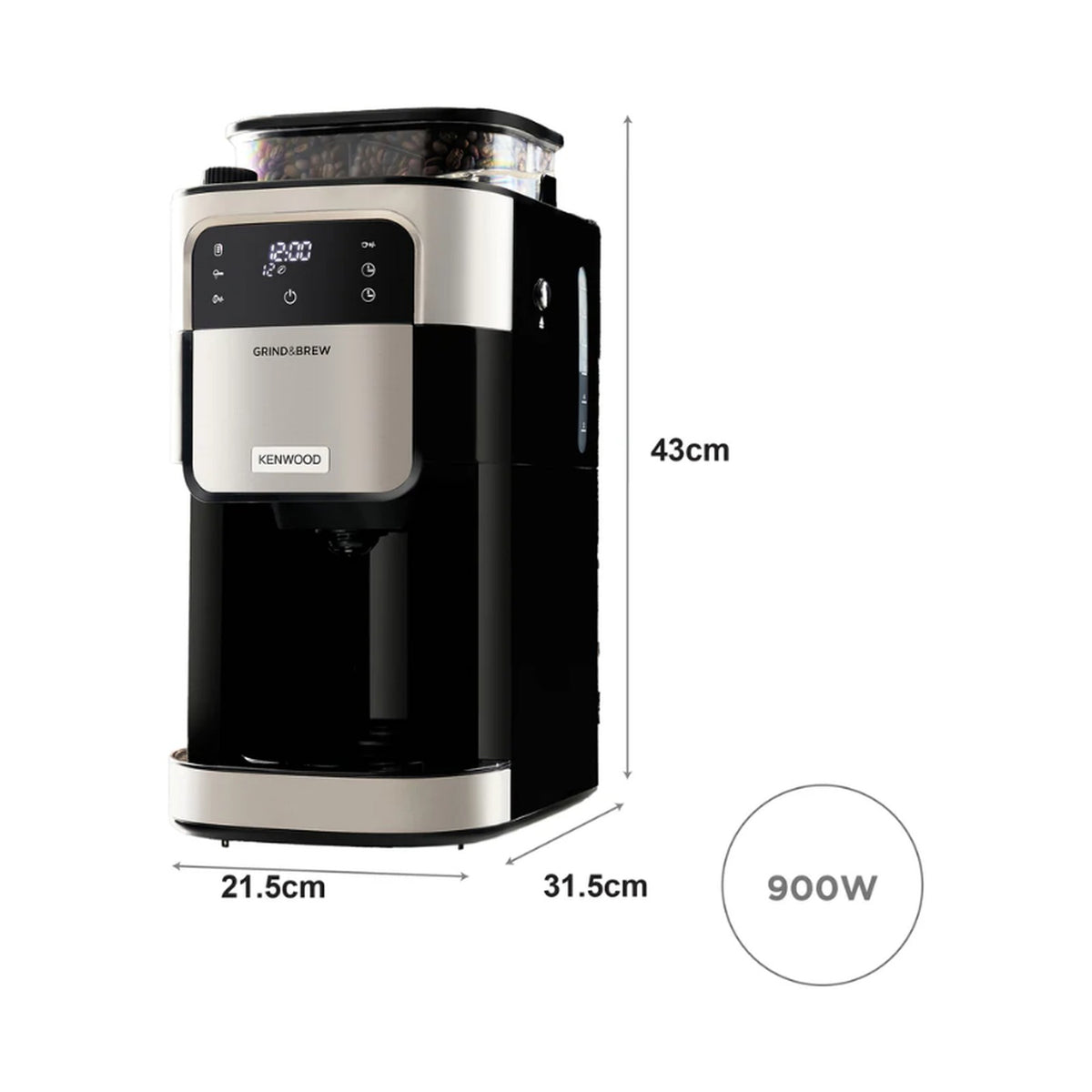 Kenwood Grind and Brew Drip Coffee Machine CMM40.000BM