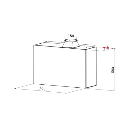 Falco  90cm Fully Integrated Drop Down Extractor AR-90-761A
