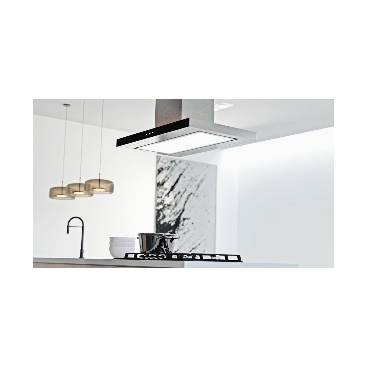 Falco  90cm Island T-Shape With Large Led Extractor Fan AR-90-810