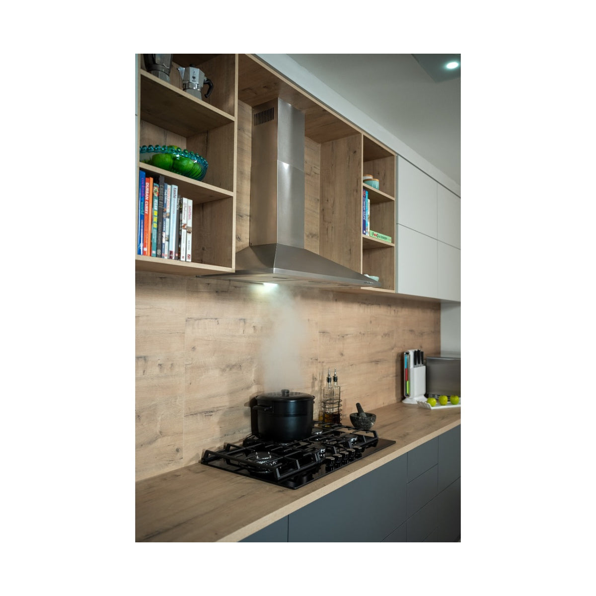Falco  90cm Pyramid Type Stainless Steel Chimney Extractor FAL-90-210