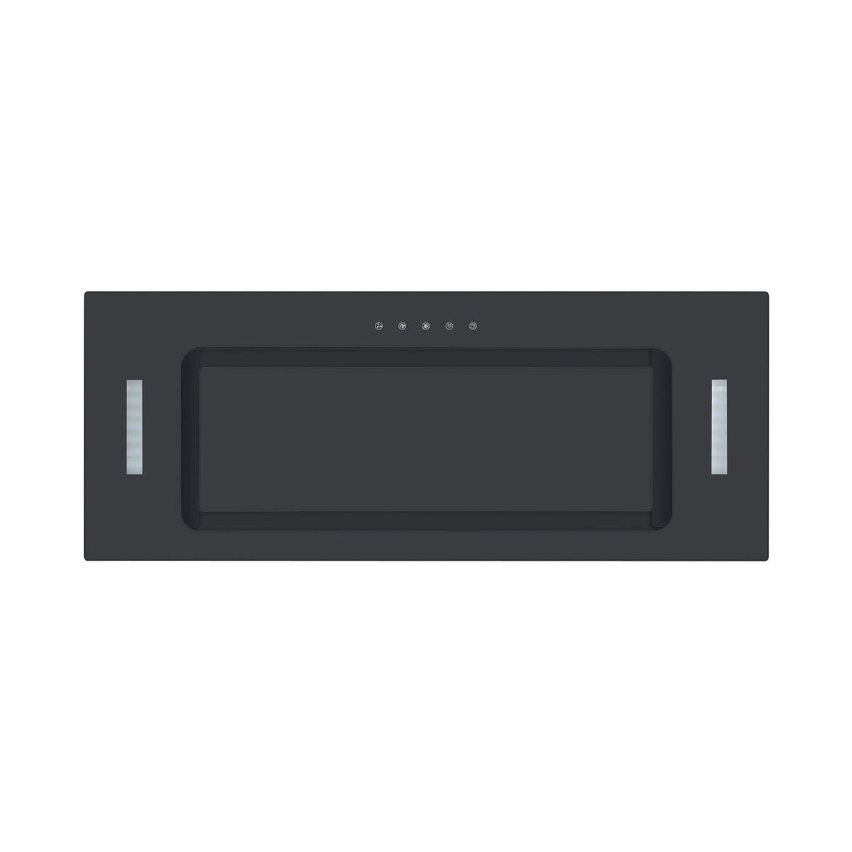 Falco  52cm Fully Integrated Black Glass Extractor FAL-52-BIG-B