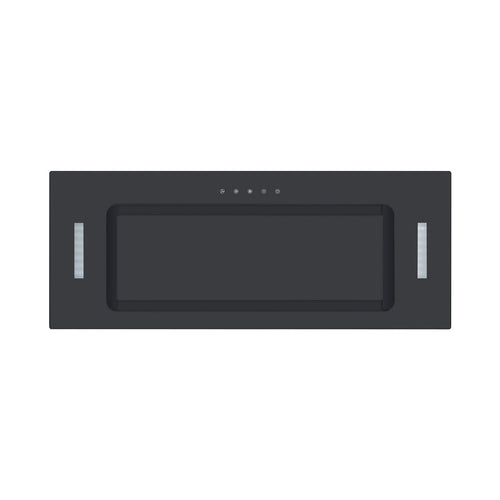 Falco  52cm Fully Integrated Black Glass Extractor FAL-52-BIG-B