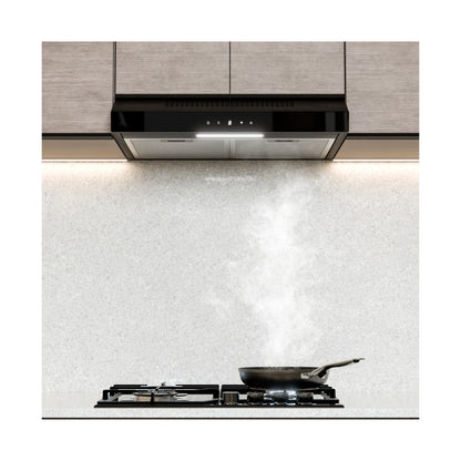 Falco  60cm Cookerhood Black LED Twin Motor, Touch Control FAL-60-CHBL