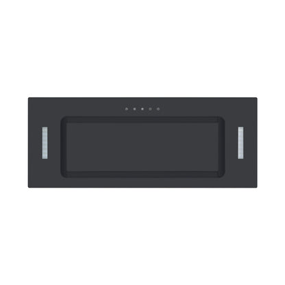 Falco  75cm Fully Integrated Black Glass Extractor FAL-75-BIG-B