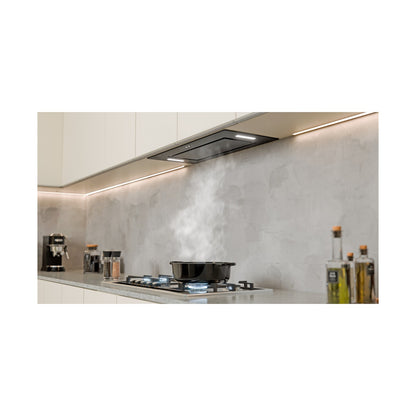 Falco  75cm Fully Integrated Black Glass Extractor FAL-75-BIG-B