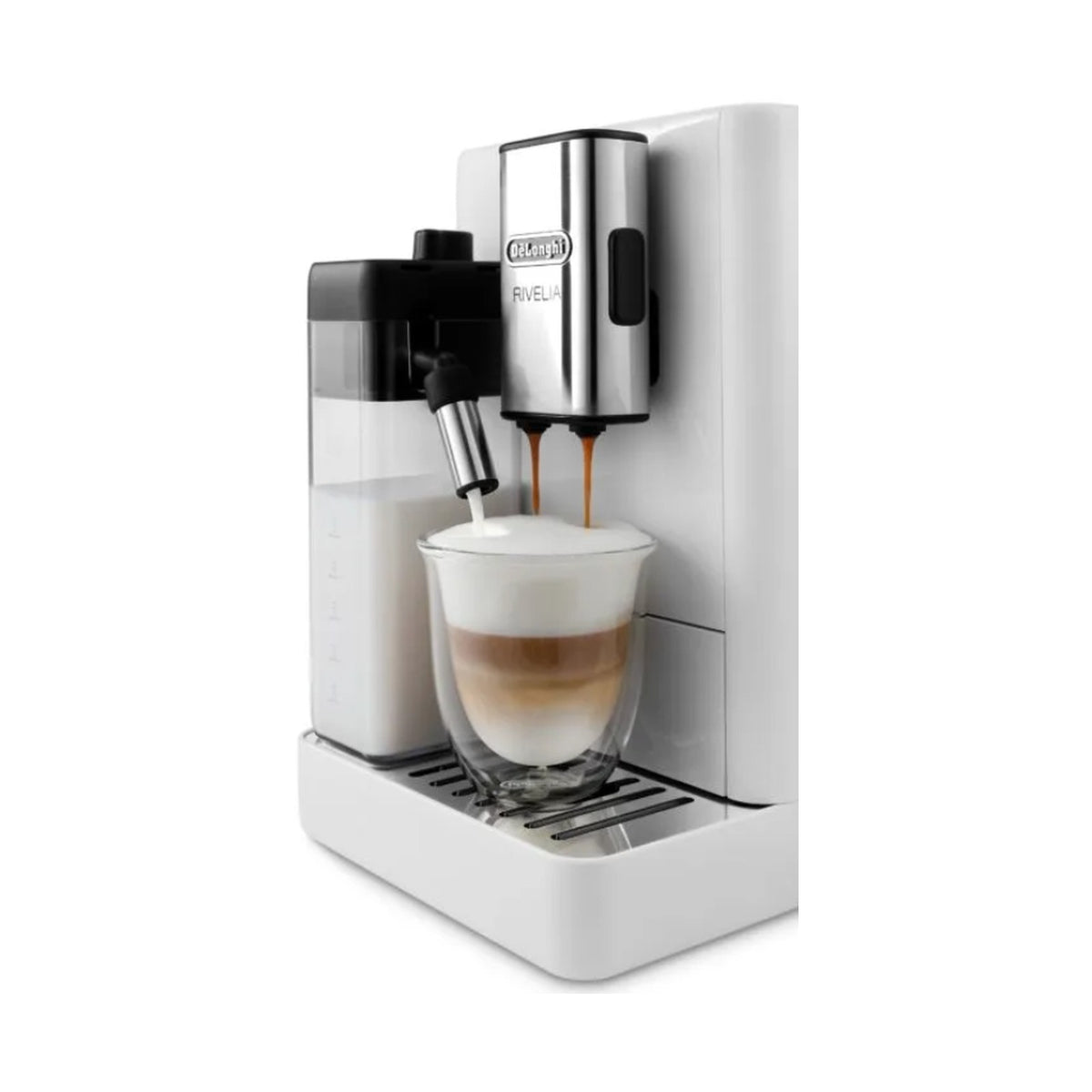 DeLonghi Rivelia Bean to Cup Coffee Machine Arctic White EXAM440.55.W
