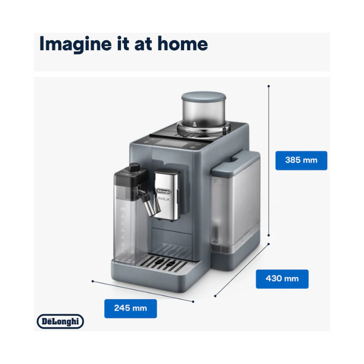 DeLonghi Rivelia Bean to Cup Coffee Machine Pebble Grey EXAM440.55.GY
