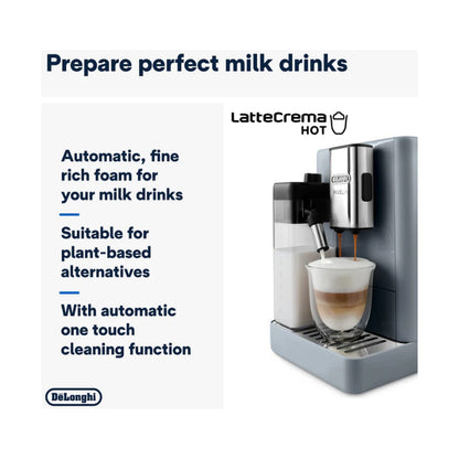 DeLonghi Rivelia Bean to Cup Coffee Machine Pebble Grey EXAM440.55.GY