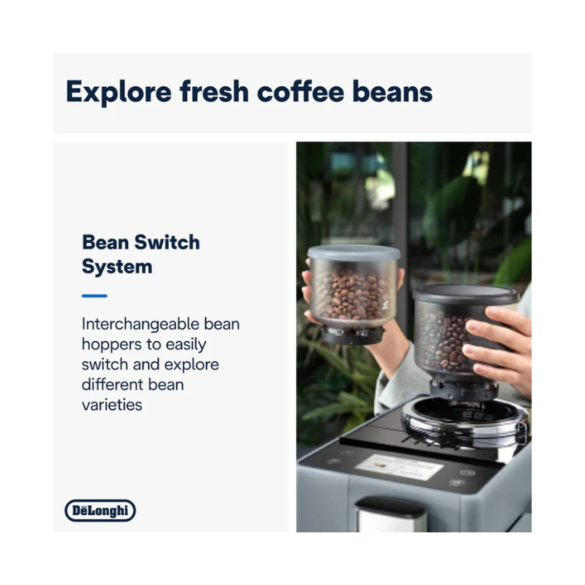 DeLonghi Rivelia Bean to Cup Coffee Machine Pebble Grey EXAM440.55.GY