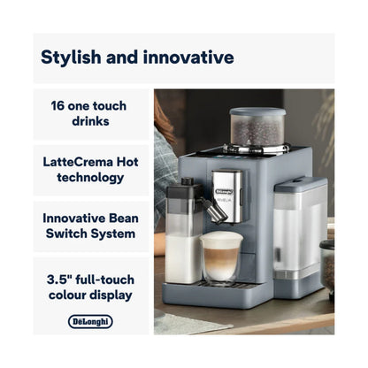 DeLonghi Rivelia Bean to Cup Coffee Machine Pebble Grey EXAM440.55.GY