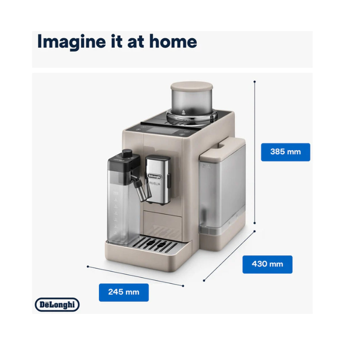 DeLonghi Rivelia Bean to Cup Coffee Machine Sand Beige EXAM440.55.BG
