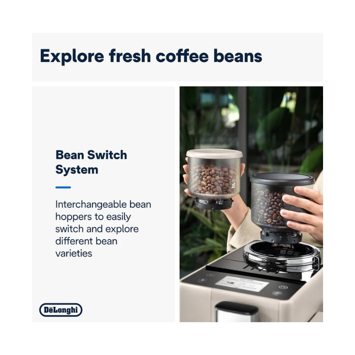 DeLonghi Rivelia Bean to Cup Coffee Machine Sand Beige EXAM440.55.BG