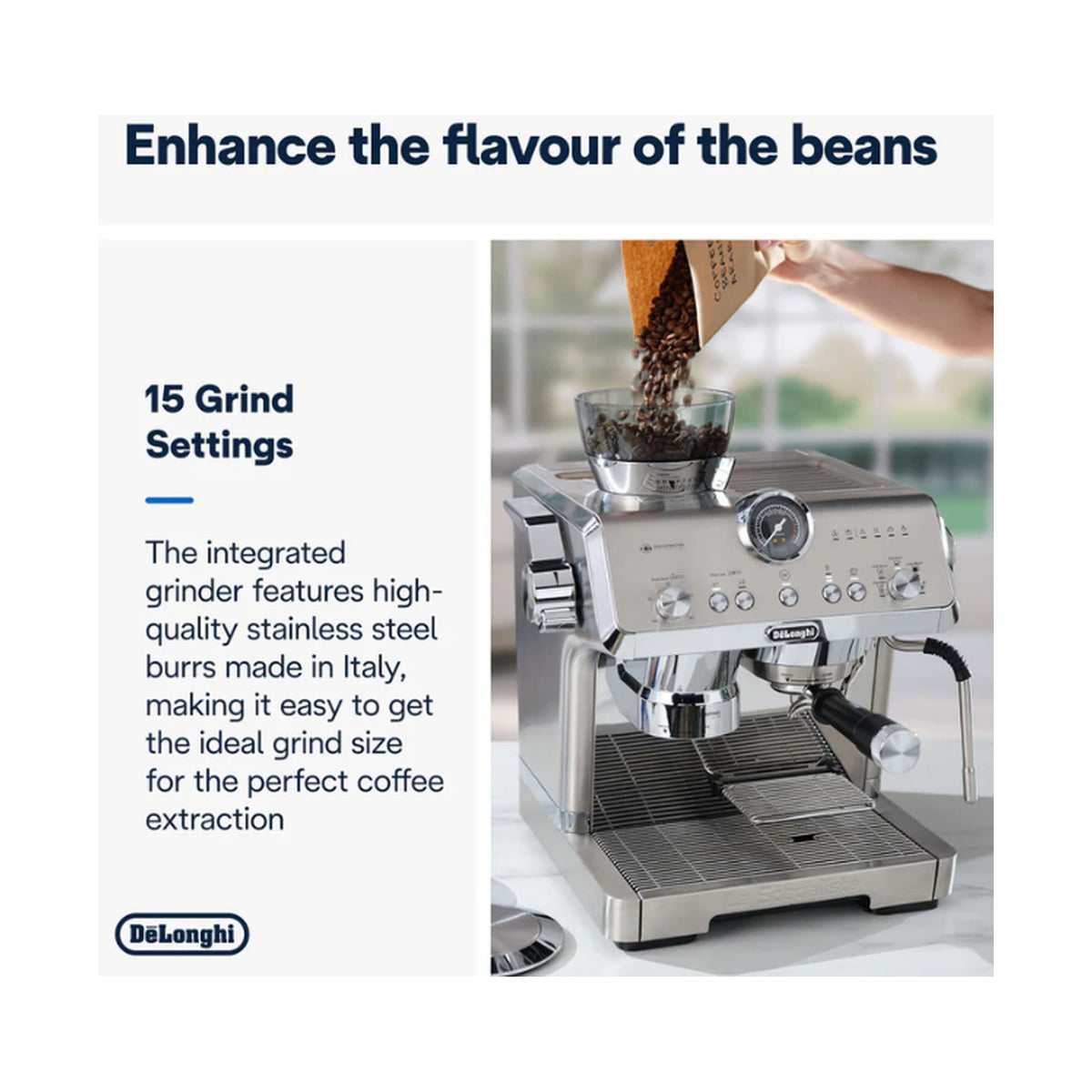 DeLonghi La Specialista Opera Manual Pump Espresso Machine EC9555.M