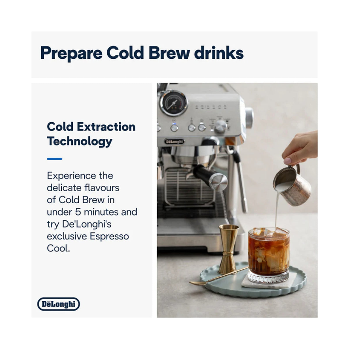 DeLonghi La Specialista Opera Manual Pump Espresso Machine EC9555.M
